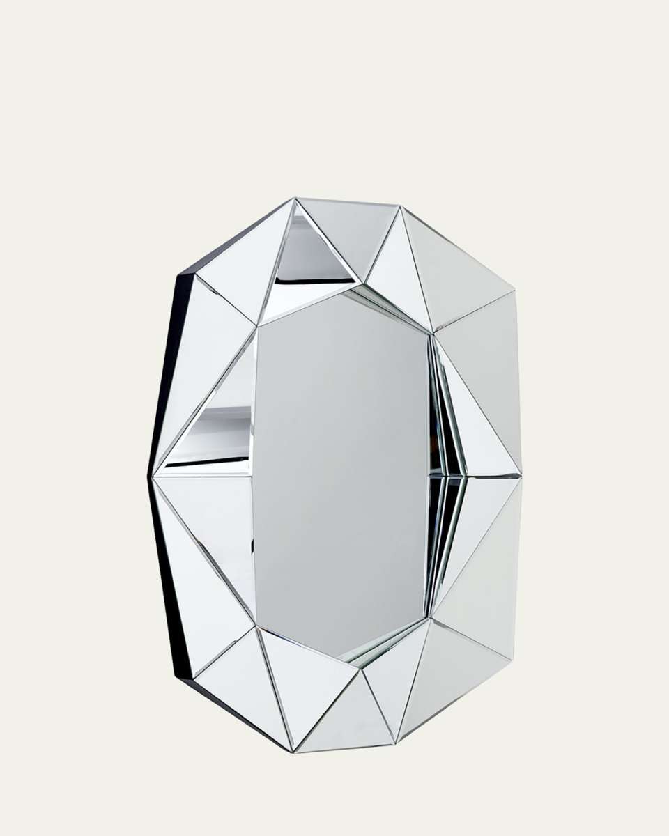 Large Silver Diamond Mirror